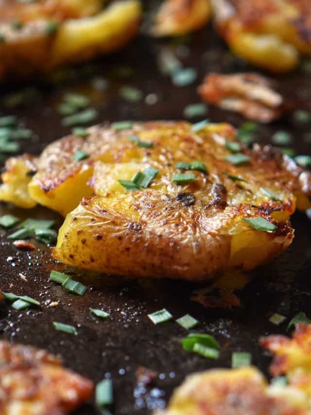 Smashed Fingerling Potatoes Story She Loves Biscotti