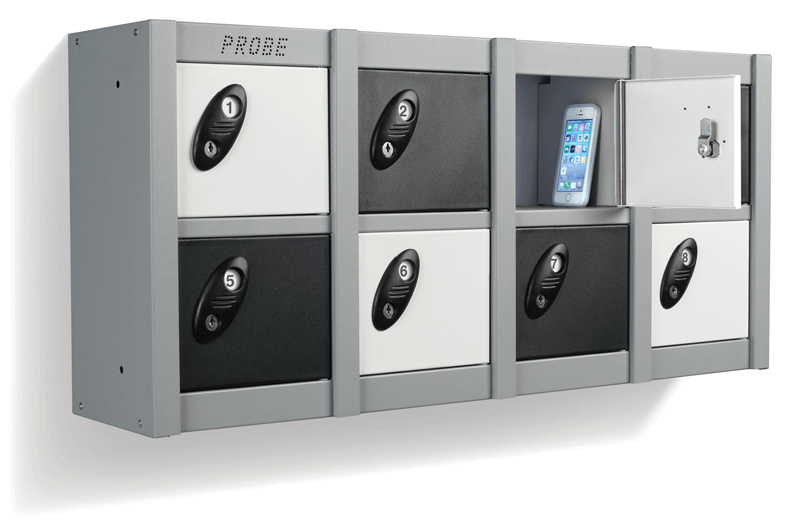 Maximizing space and security small lockers for mobile phone storage Shelving Store