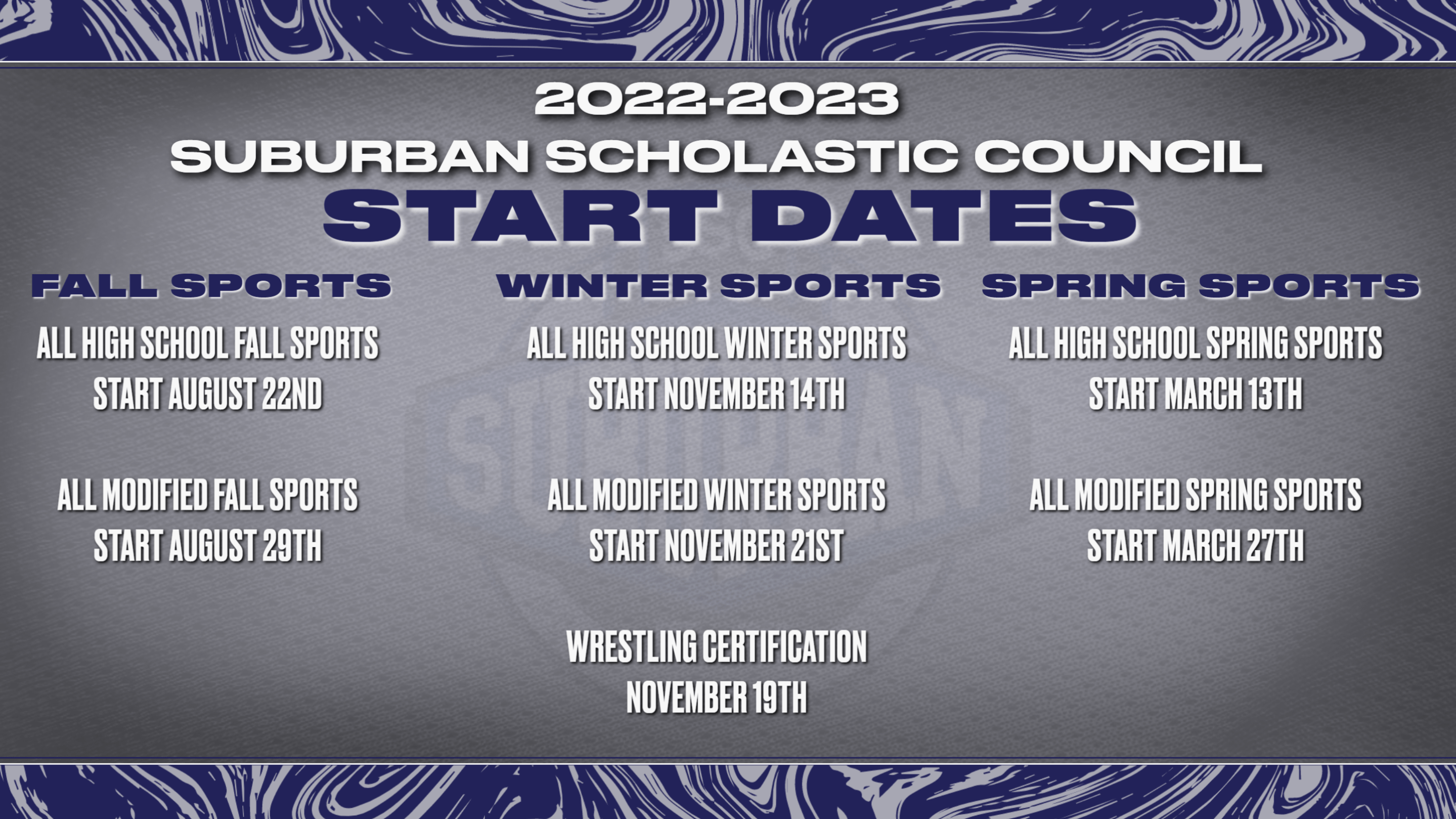When Is Fall Start 2023 2022-2023 Suburban Scholastic Council Start Dates For Fall, Winter And Spring Sports Now Available - Shenendehowa Central Schools : Shenendehowa Central Schools