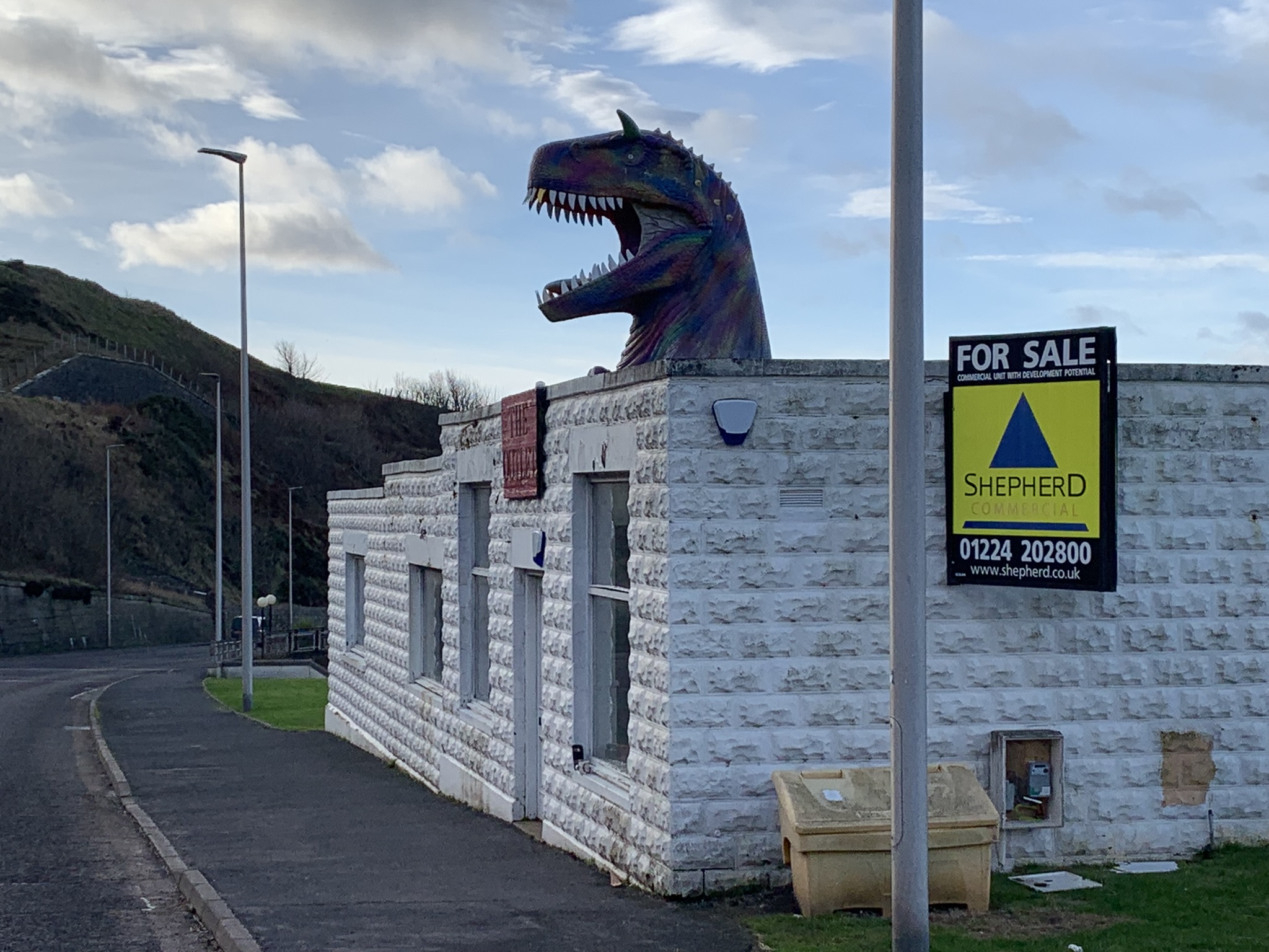 Landmark dinosaur building in Cullen to go under the hammer at Shepherd