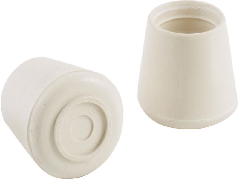 Leg Tips 3/4Inch Inside Diameter Rubber Chair Leg Caps, 40 Pack, White Shepherd Hardware