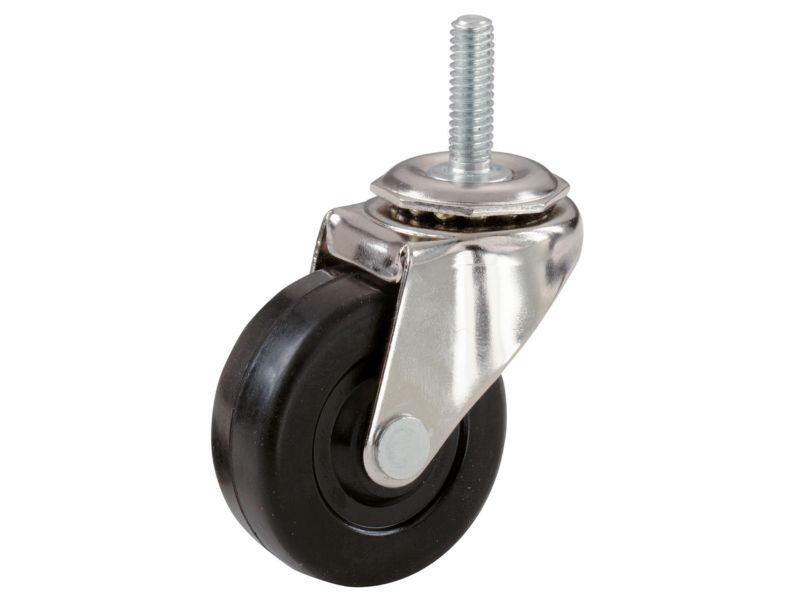 2Inch Threaded Stem Casters, 5/16Inch Stem Diameter, 80lb Load