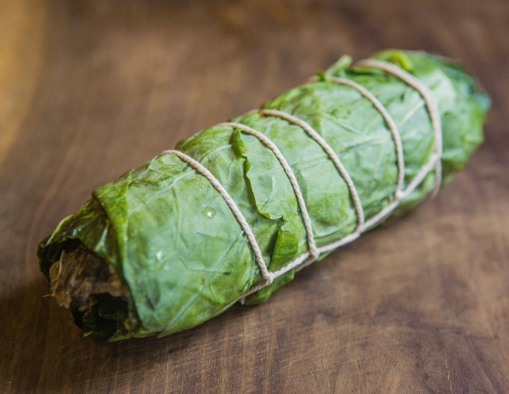 Lamb Head Cheese Roulade with Oregano Vinaigrette