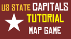 US State Capitals Game- Geography Map Game - Level 1