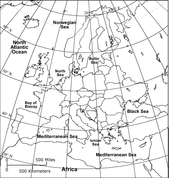 Europe Latitude and Longitude Map Mapsofworld