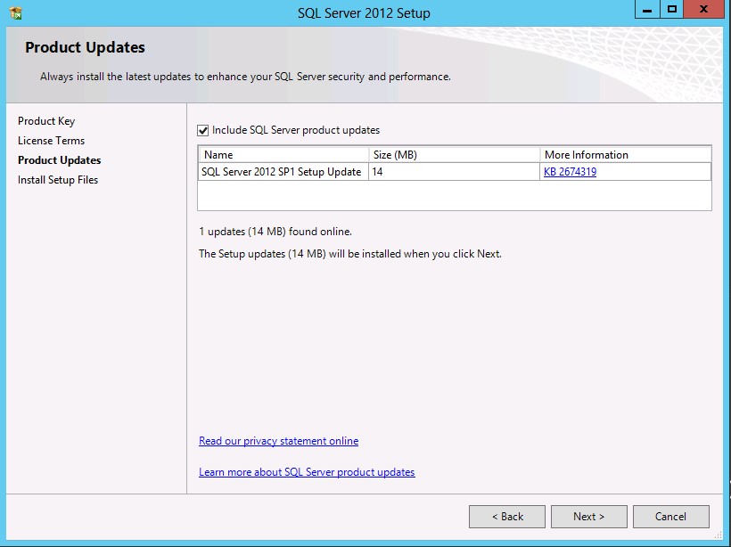 Installing SQL 2012 Server for Reporting Server Sher