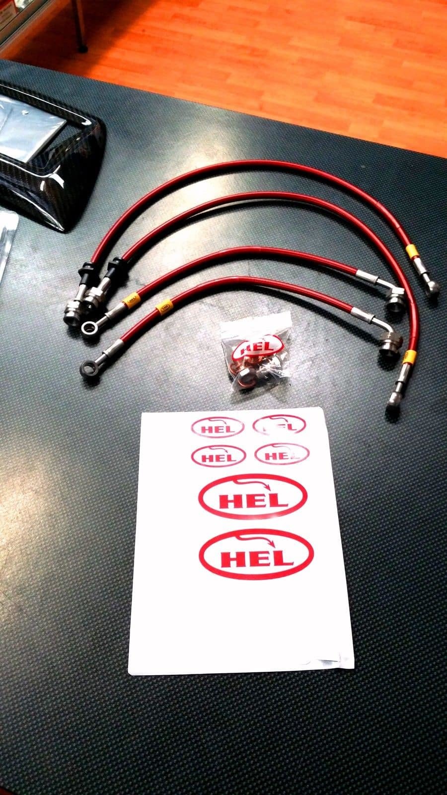 HEL Performance Braided Brake Line Kit Red Mitsubishi Lancer EVO 5/