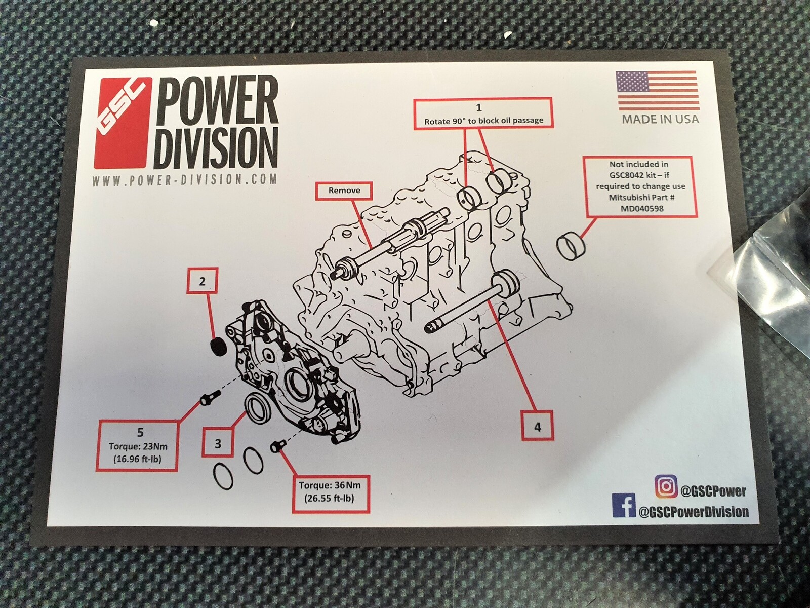 GSC PowerDivision Race Balance Shaft for all 4G63 Evo's and DSM