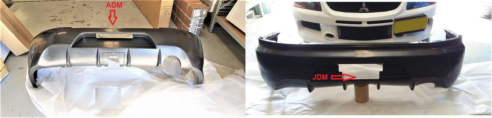 Genuine Mitsubishi EVO 9 IX Rear Bumper Bar.