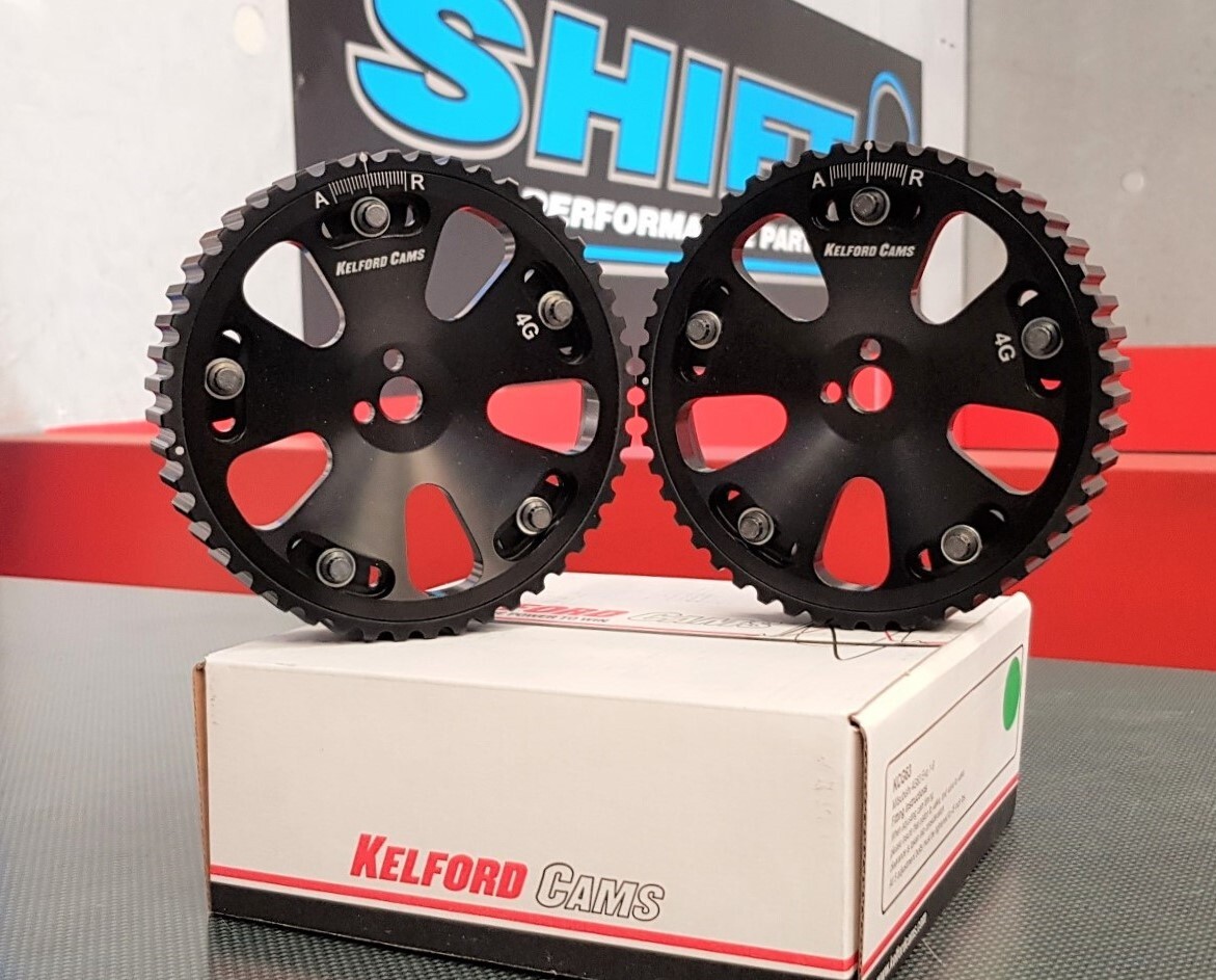 Kelford Black Adjustable Cam Gears Suits Mitsubishi 4G63 DOHC engines