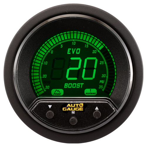 Prosport 52mm Green Premium Digital Boost Gauge Kit