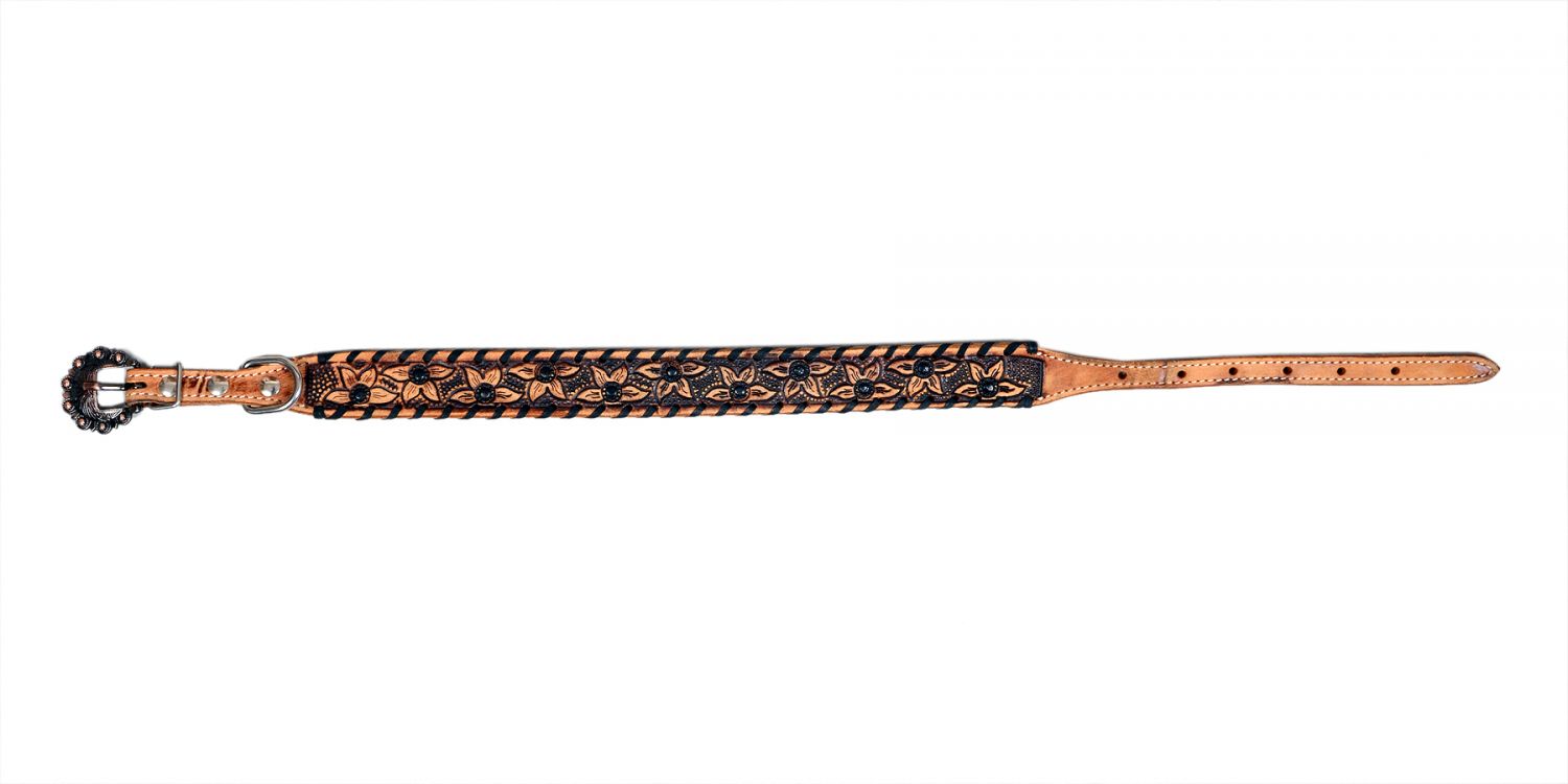 Shiloh Stables and Tack Showman Couture ® Genuine leather dog collar