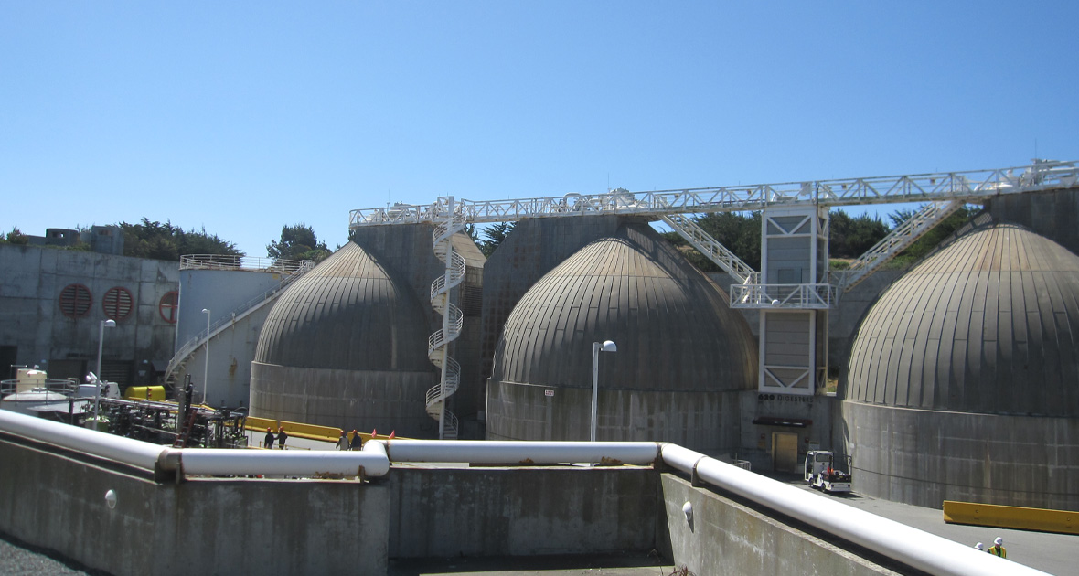 Oceanside Water Pollution Control Digesters Shimmick // Leader in