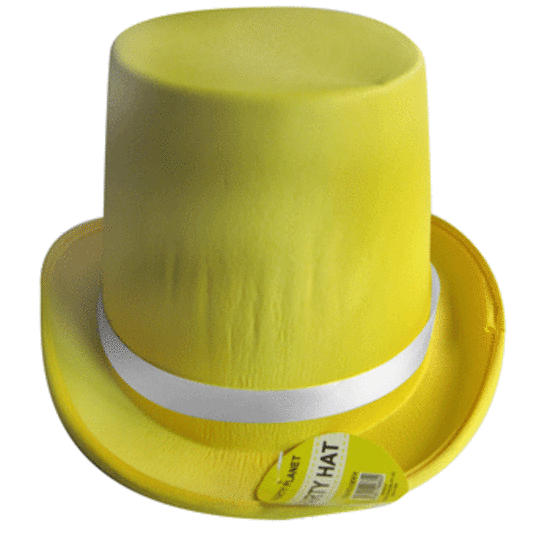 Yellow Top Hat Pk 1 Fancy Dress Hats