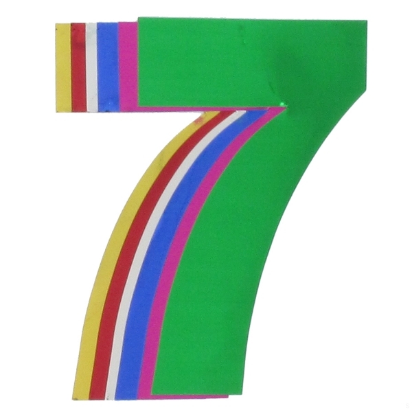 Foil Cutout Numeral 7 Assorted Colours Pk12 Meteor