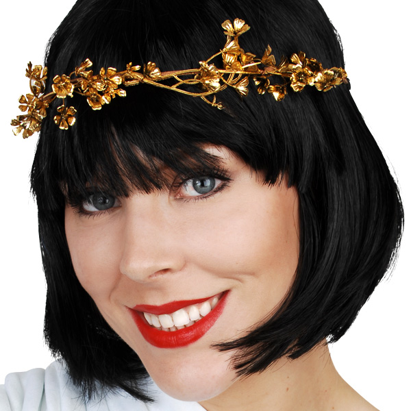 Gold Vine Flower Headband Pk 1 Costume Accessories Shindigs
