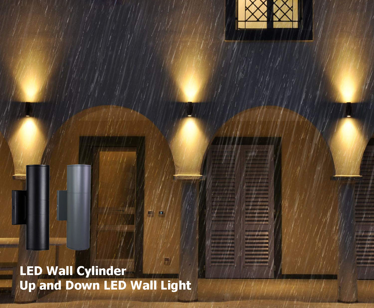 IP65 Rated LED Wall Cylinder Up and Down Light for Security Exterior Wall Lighting Global
