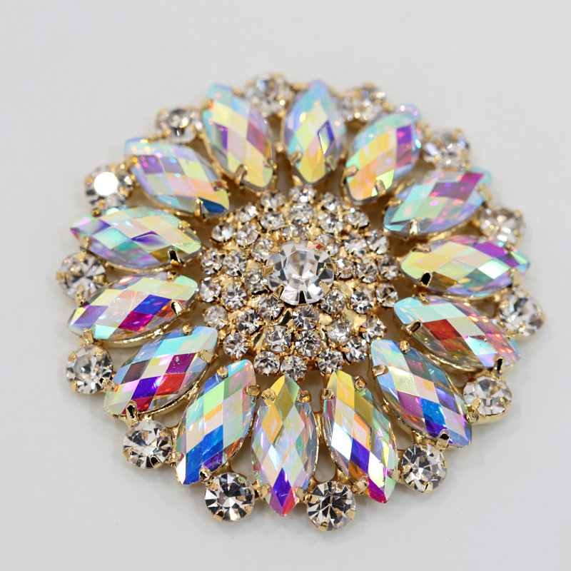 Glass Sew On Rhinestone Appliques For Cothes