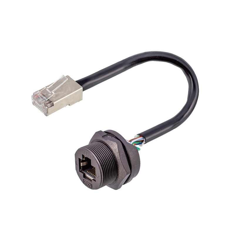 Waterproof RJ45 Bulkhead Connector Panel Mount |Shine Industry