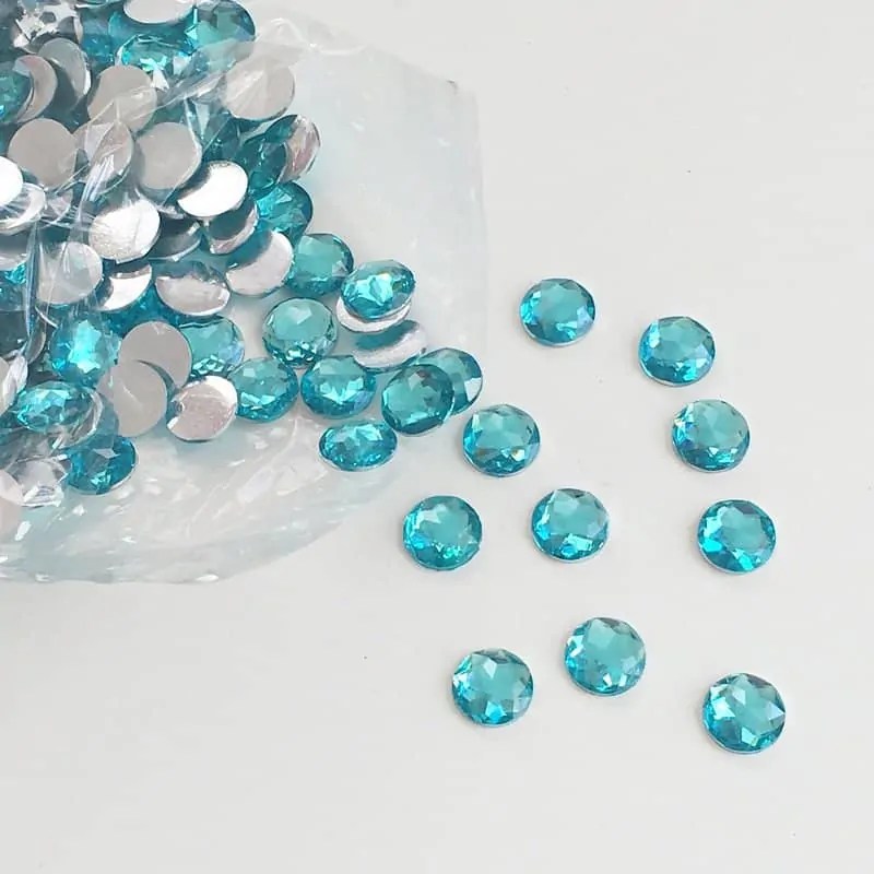 Turquoise Round Acrylic Gem Stones 13mm (Pack of 200) Shine Trim