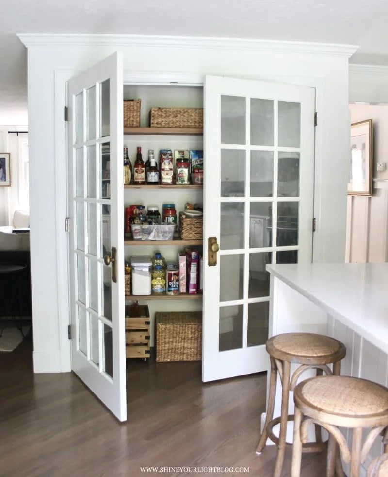 How To Organize A ReachIn Pantry Our New Pantry Closet & A Super Easy DIY! Shine Your Light