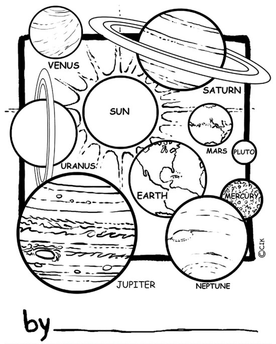 Printable Solar System Coloring Sheets for Kids!