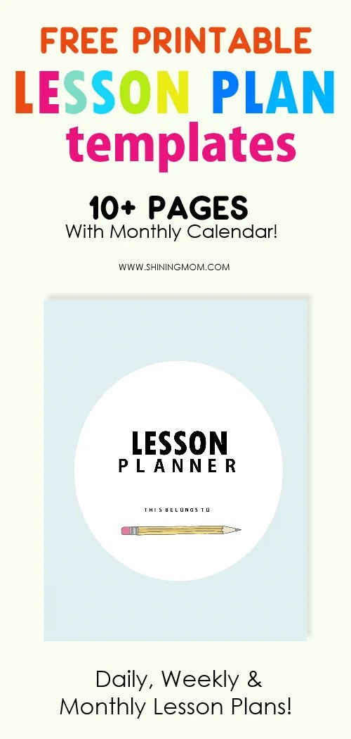 FREE Amazing Lesson Plan Template Printables!