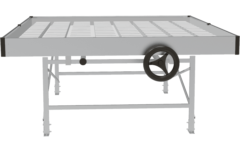 Ebb and Flow Benches for Greenhouse Hydroponic Cultivation