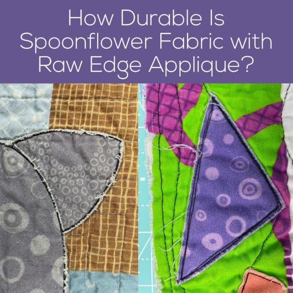 How Durable Is Spoonflower Fabric with Raw Edge Applique? Shiny Happy