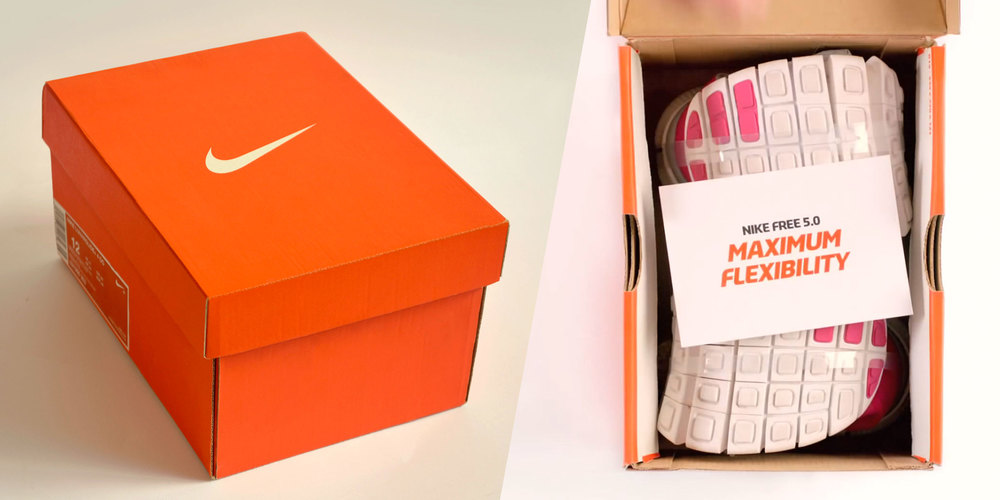 Nike Free Box is 1/3 of the size
