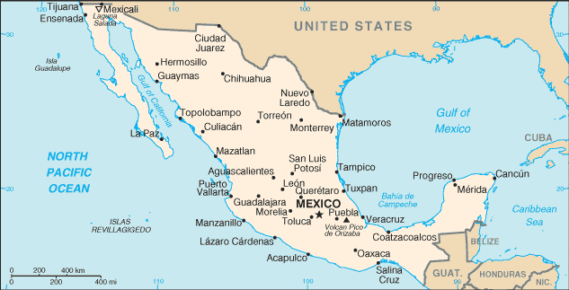 Show Me A Map Of Mexico Mexico Crime Report Updated Feb 2012