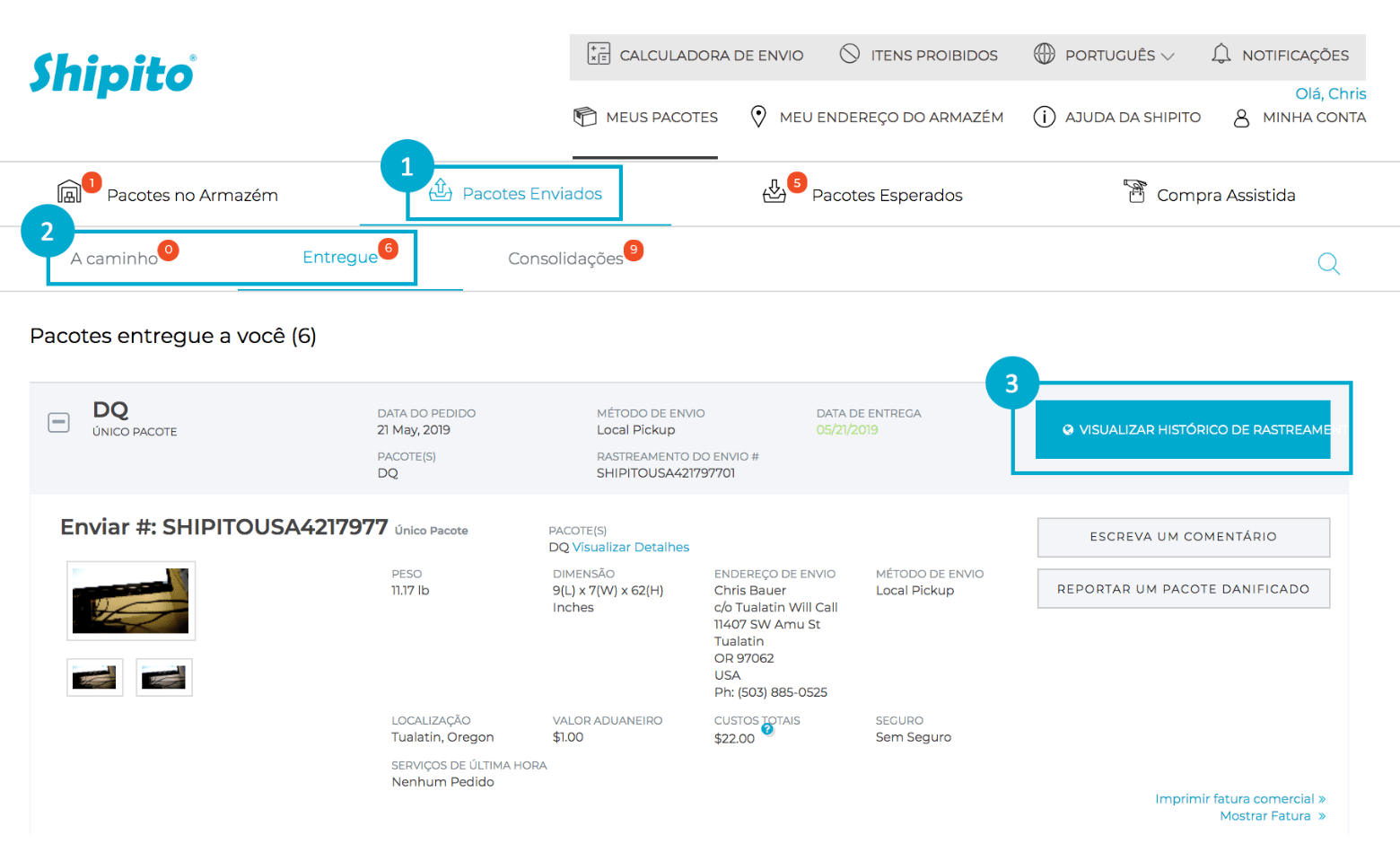 Como rastrear envio de pacotes internacionais