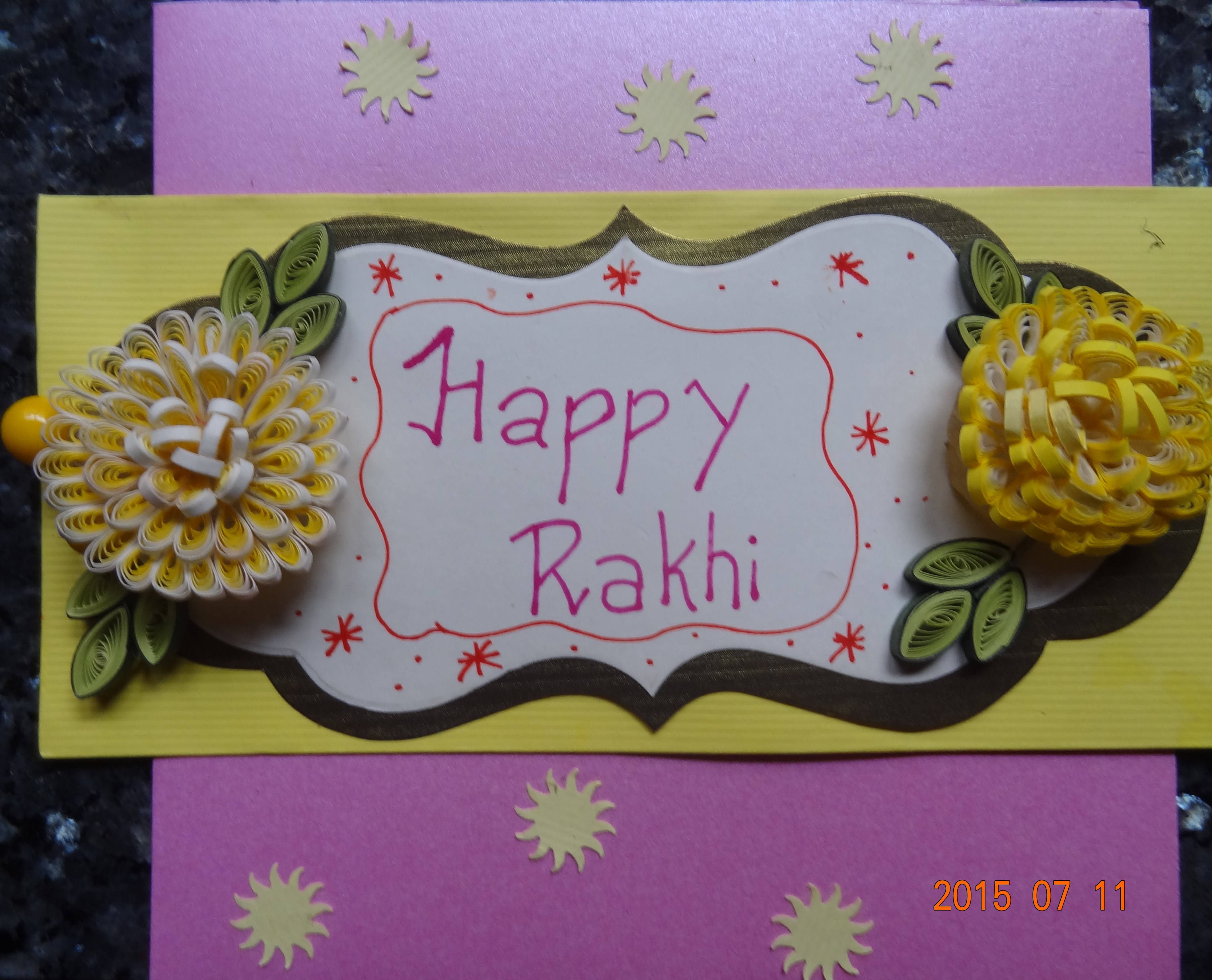Buy Beautiful handmade rakhi card