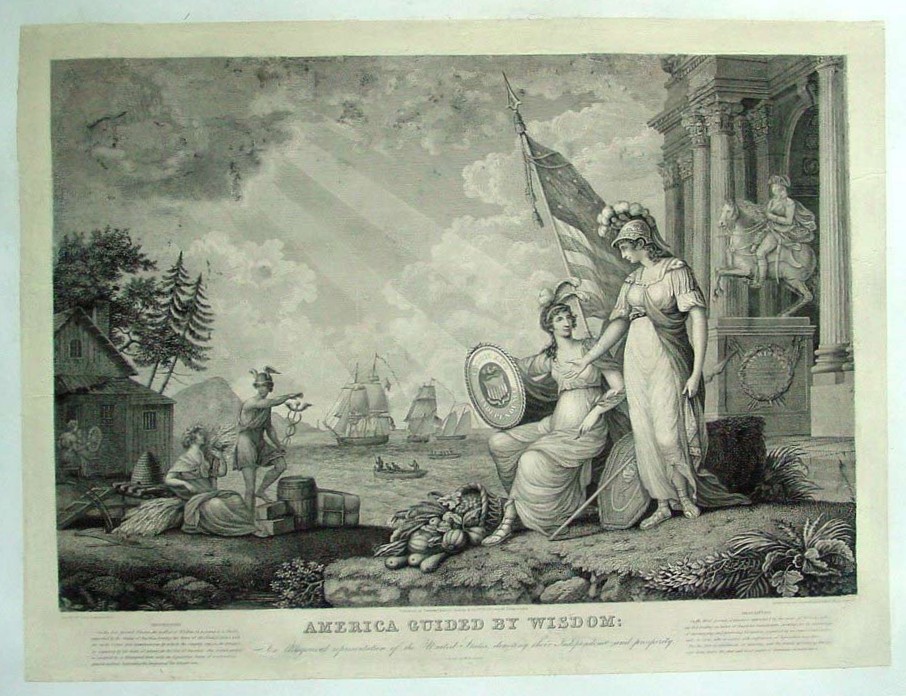 "America Guided By Wisdom An Allegorical representation of the United