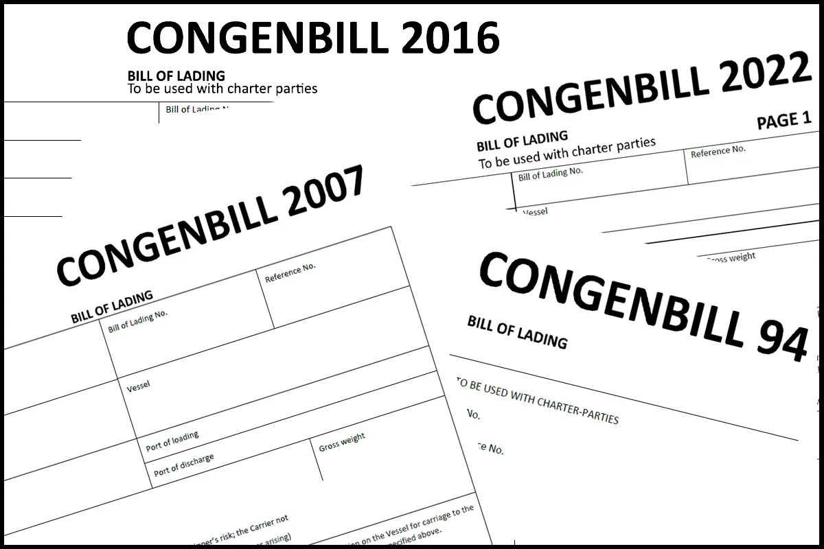 The importance of using the latest version of bill of lading