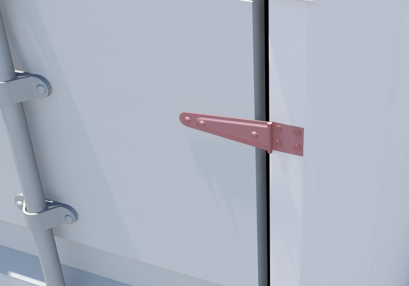 Rusted Shipping Container Door Hinges Trucker Tool for Shipping