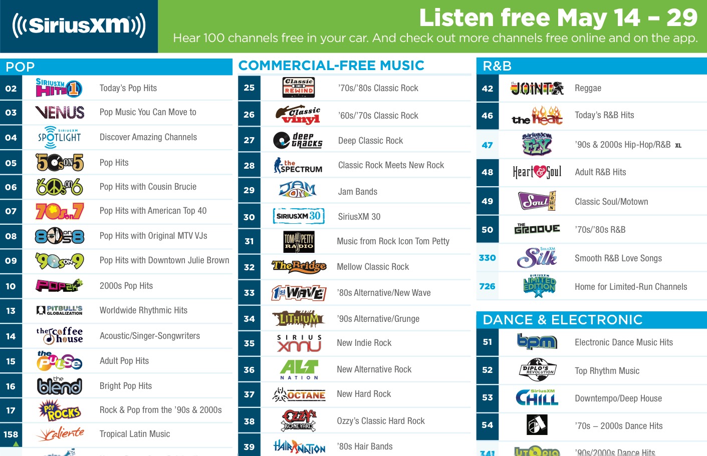 Siriusxm Channel List 2024