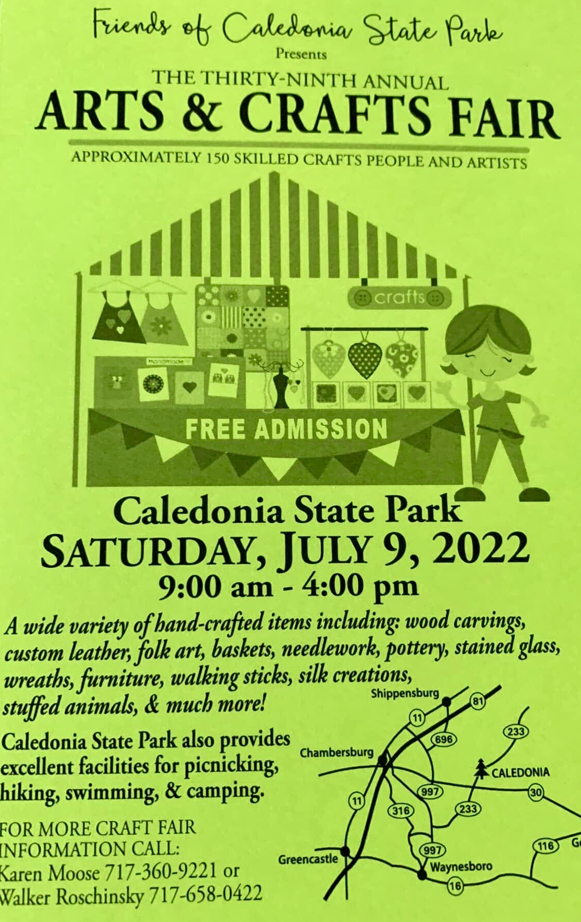 Caledonia Arts & Crafts Fair July 9, 2022 SHIP SAVES
