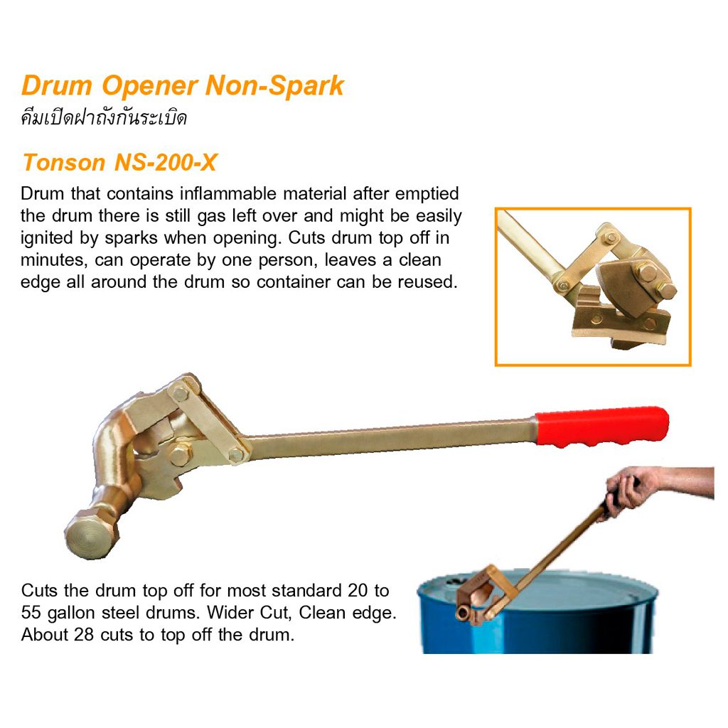 คีมเปิดฝาถัง 100 NONSPARK DRUM OPENER Ship Store Online.