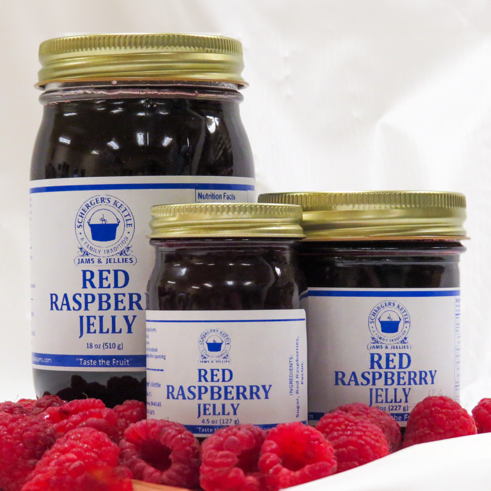 Red Raspberry Jelly Scherger’s Kettle Jams and Jellies