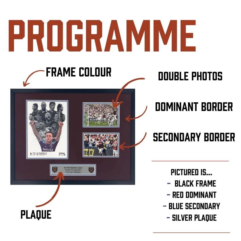 Matchday Programme Framing Service The Shirt Framing Service