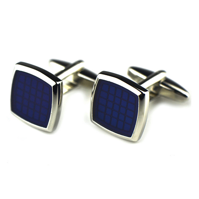 Navy Enamel Cufflinks for Men Cuff Links New Classic High Quality Mens Accessories S&W