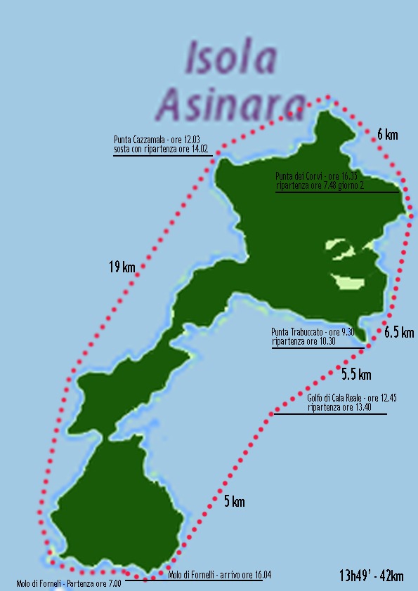 Asinara Stile Libero - Il percorso e le tappe