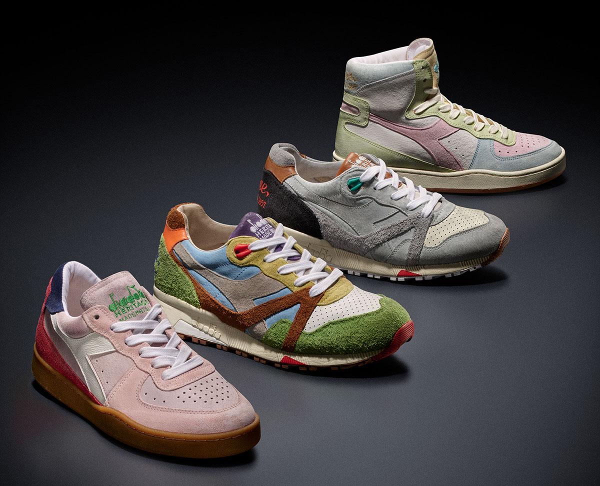 La collezione di sneakers Diadora ispirata ai colori delle iconiche pastiglie Leone