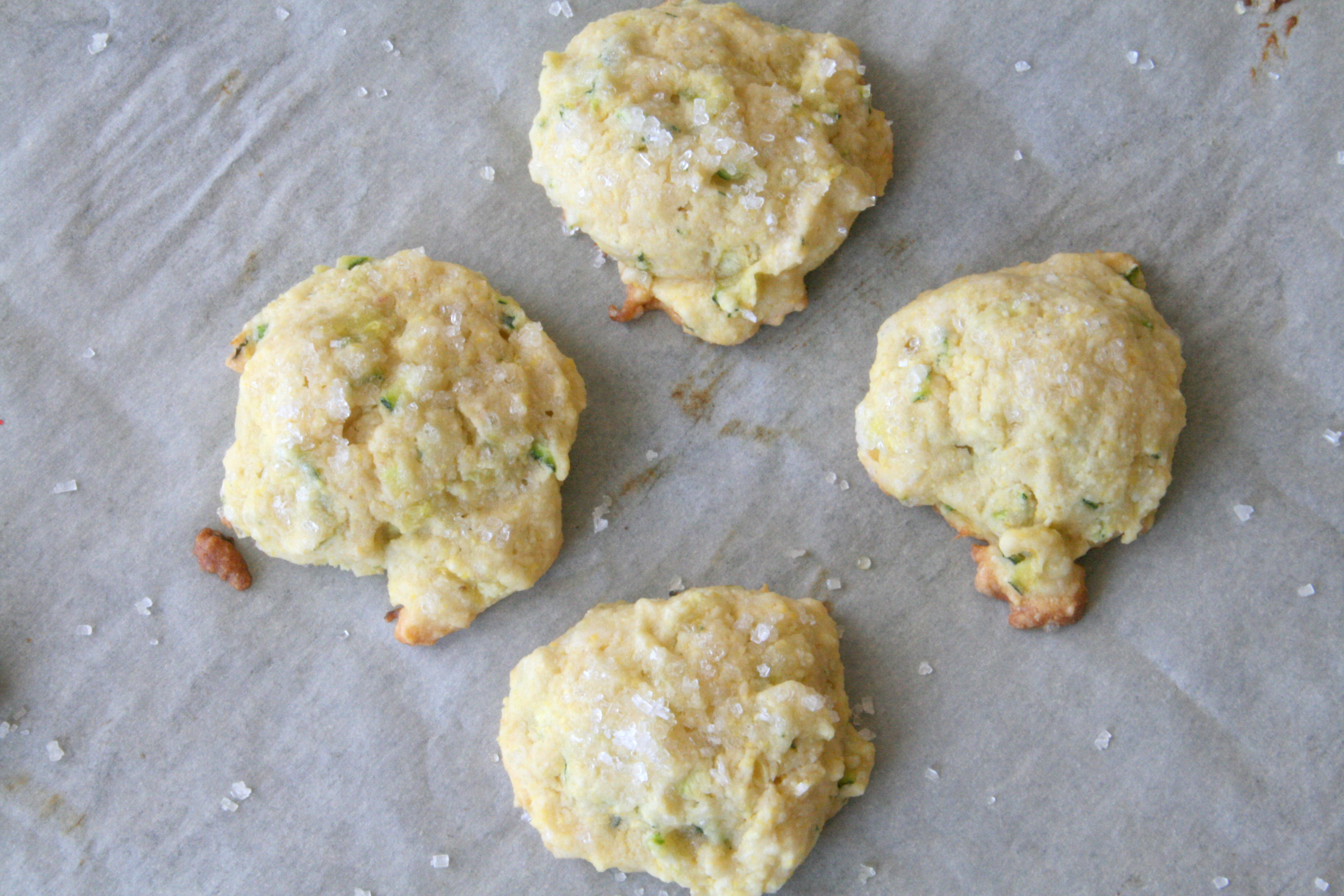 Lemon Zucchini Cornmeal Cookies