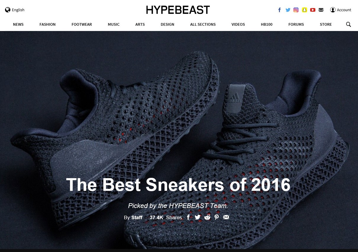The Best Sneakers of 2016 / HYPEBEAST SHOES MASTER