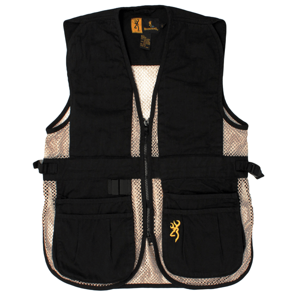 Browning Junior Trapper Creek Vest Black Tan, Medium Shoot Straight