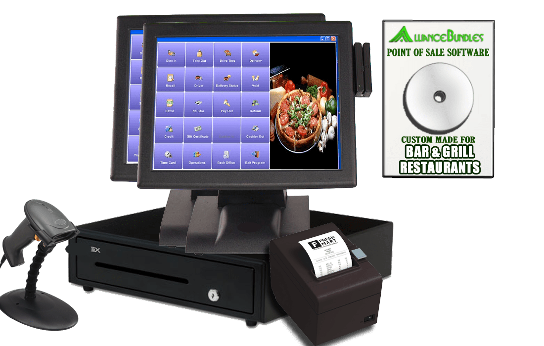 LEASE Bar & Grill POS System Lease to Own Alliance Bundle