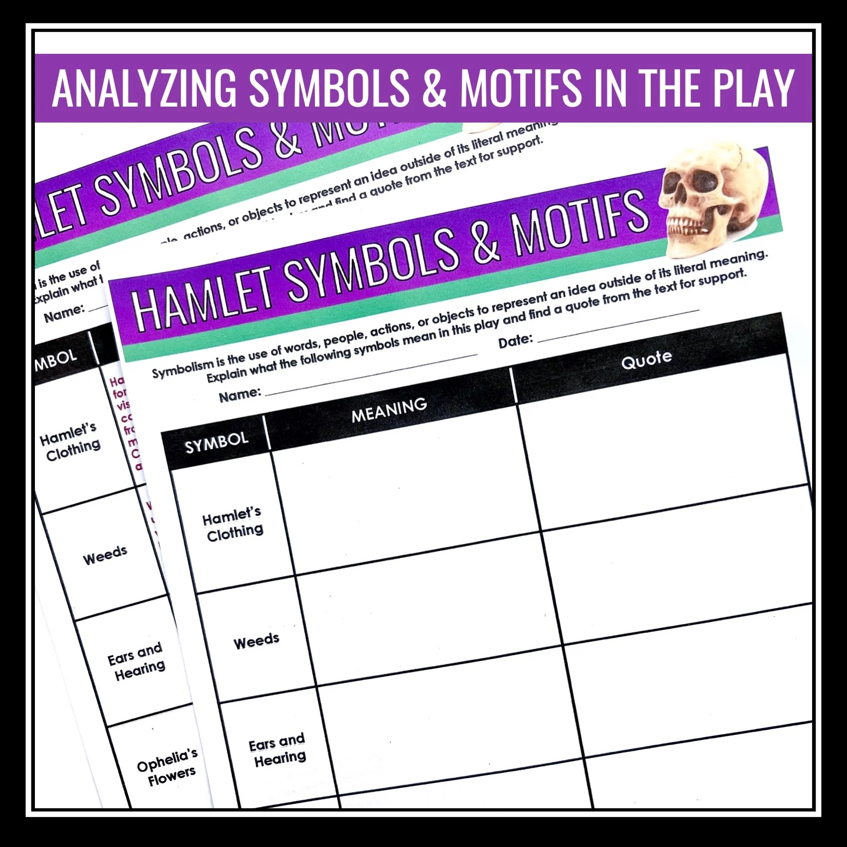 Hamlet Symbolism Assignment Analyzing Symbols and Motifs in Shakespe