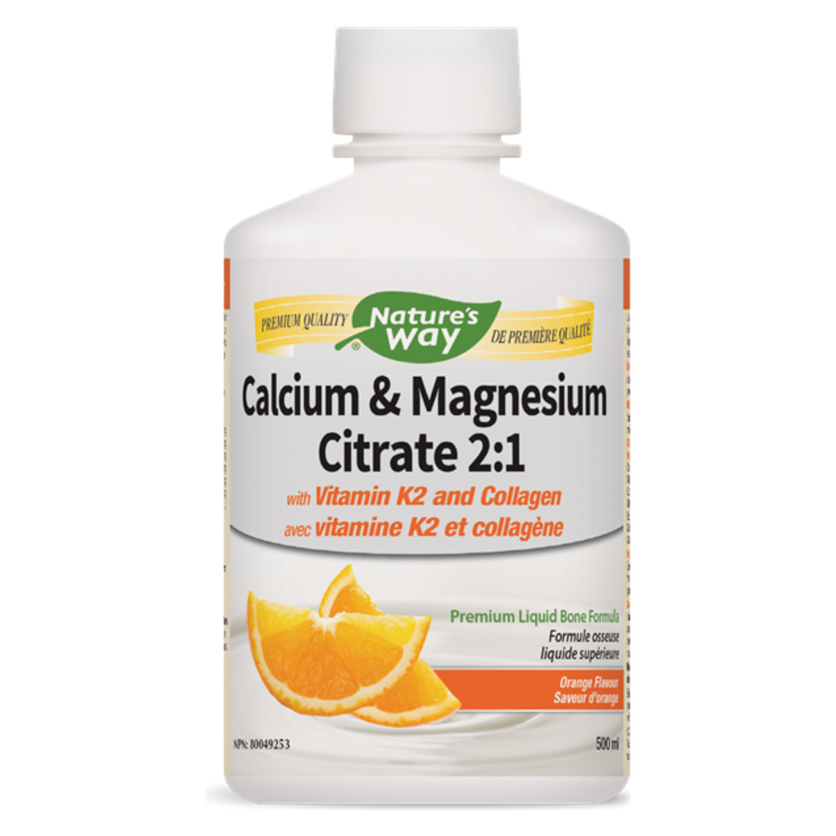 Calcium & Magnesium Citrate 21 with Vitamin K2 and Collagen Orange